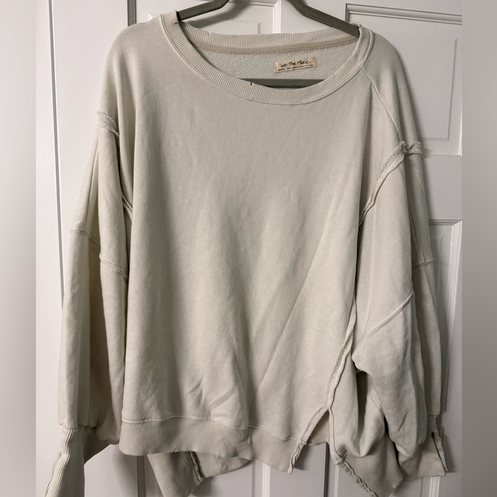 Free people Camden cream pullover medium